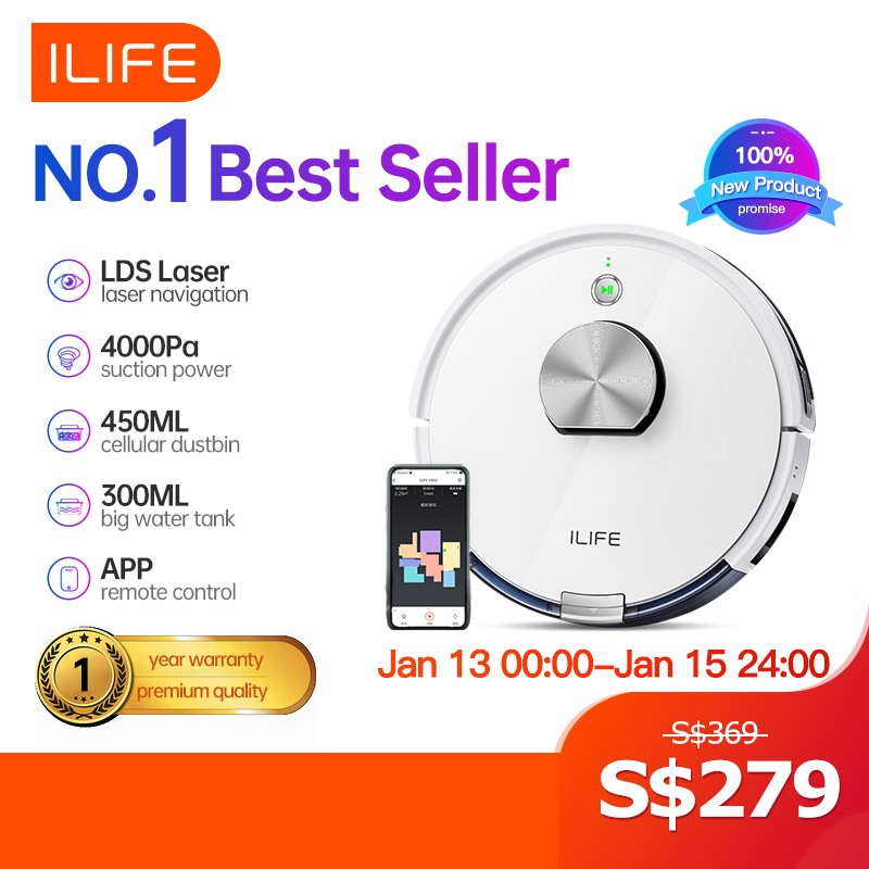 ILIFE L100 LDS Laser Navigation Smart Robot Vacuum Cleaner Mopping