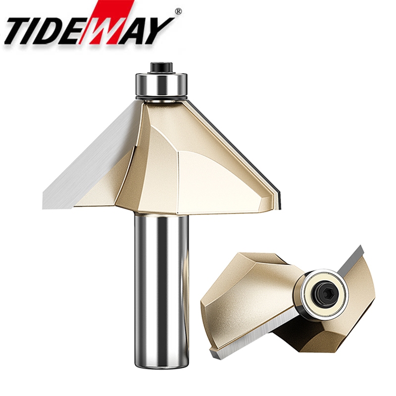 Tideway 45 Deg Bevel Edge Forming Chamfer Router Bits with Bearing ...