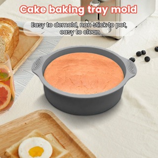 FAISDU Charlotte Round Cake Pan Silicone Cake Mold Bread Toast Pan Tray Mold  Pie Flan Bread
