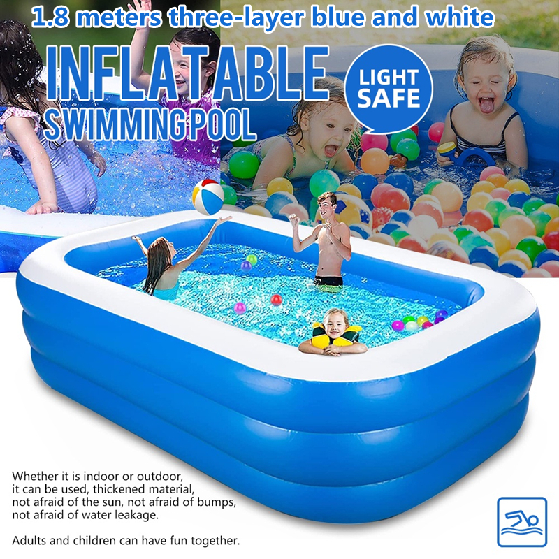 Large Inflatable Swimming Pool Inflatable Outdoor Pool 4-6 people Pools ...