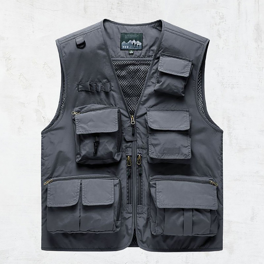 2024Gongba fishing vest with pockets hunting vest for men and