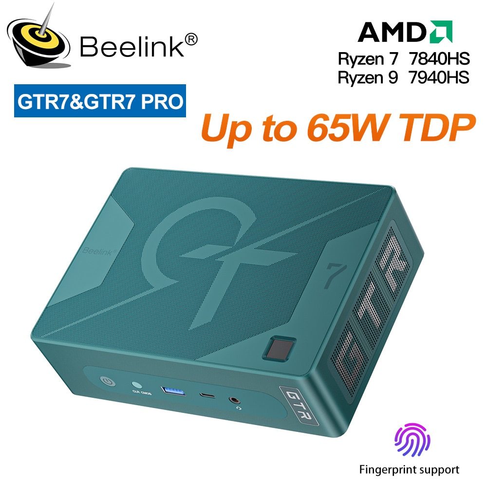 Beelink GTR7 Mini PC Ryzen 7 7840HS/7940HS Up to 65W TDP Radeon