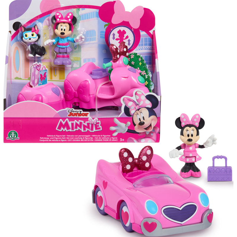 Disney Junior Minnie Mouse Vehicle & Figure Removeable Side Car Pink ...