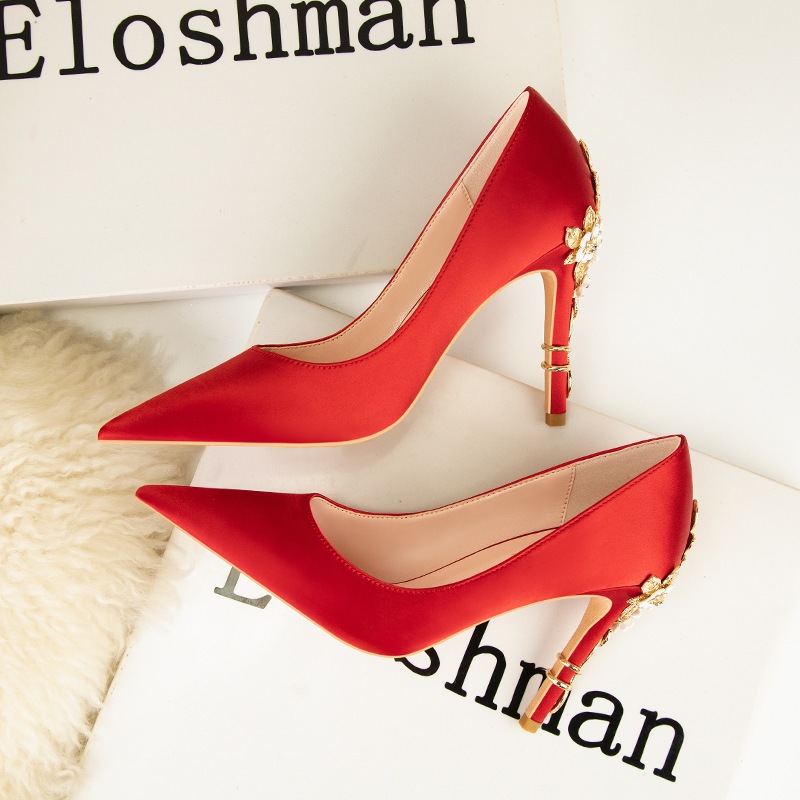 Red on sale glossy heels