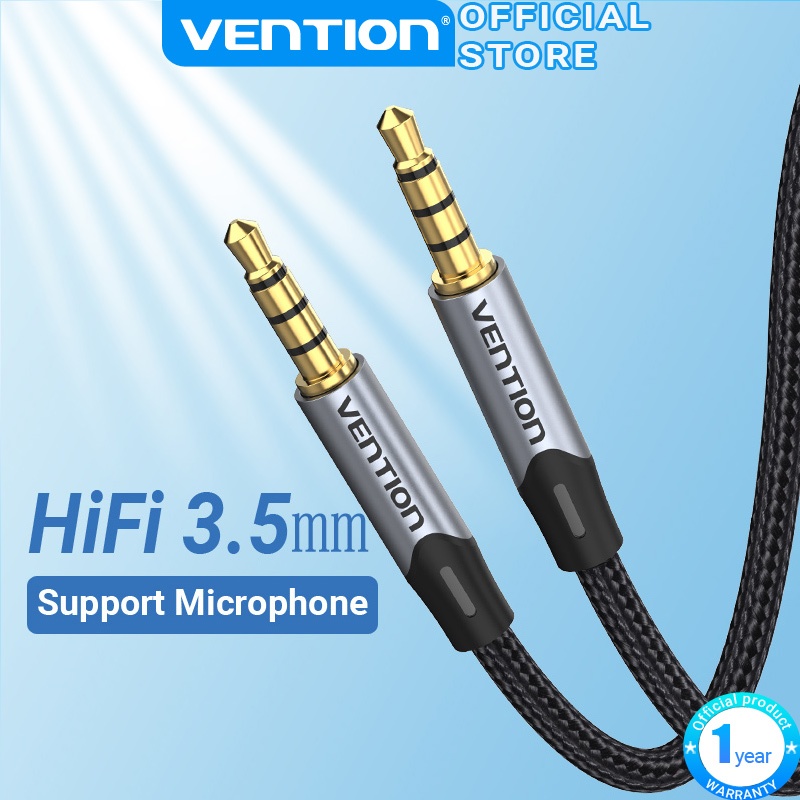 Vention 3.5mm Audio Cable Support Microphone Headphone Male to Male Car