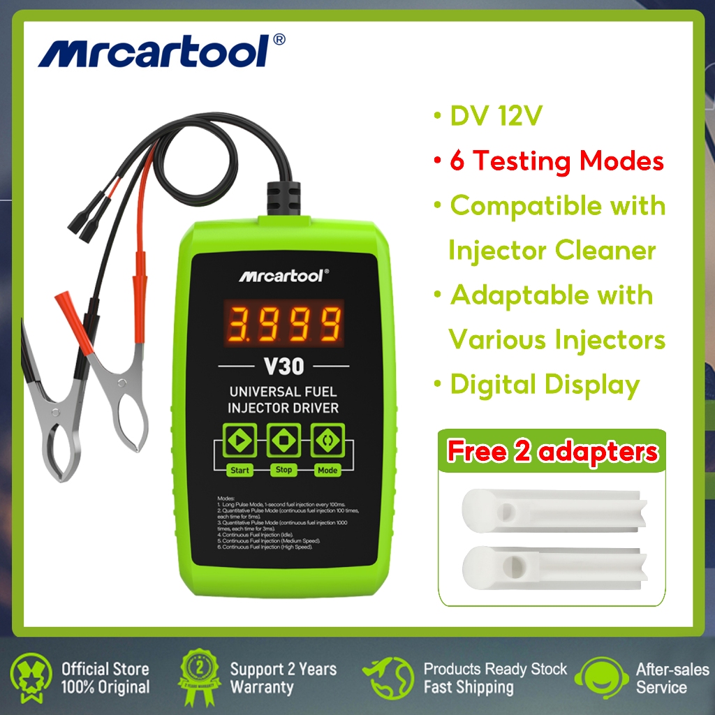 MRCARTOOL V308 Ultrasonic Fuel Injector Cleaner & Tester – OBDII Compatible Cleaning Machine For Cars, Trucks & Motorcycles