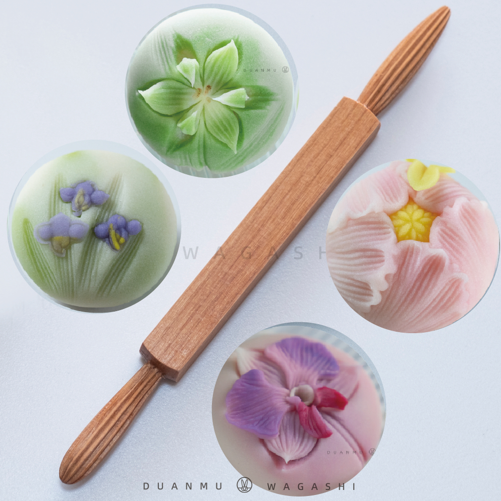 Japanese wagashi Tool DoubleHeaded Petal Texture Stick Spoon Mu Tang Guo DM wagashi Shopee