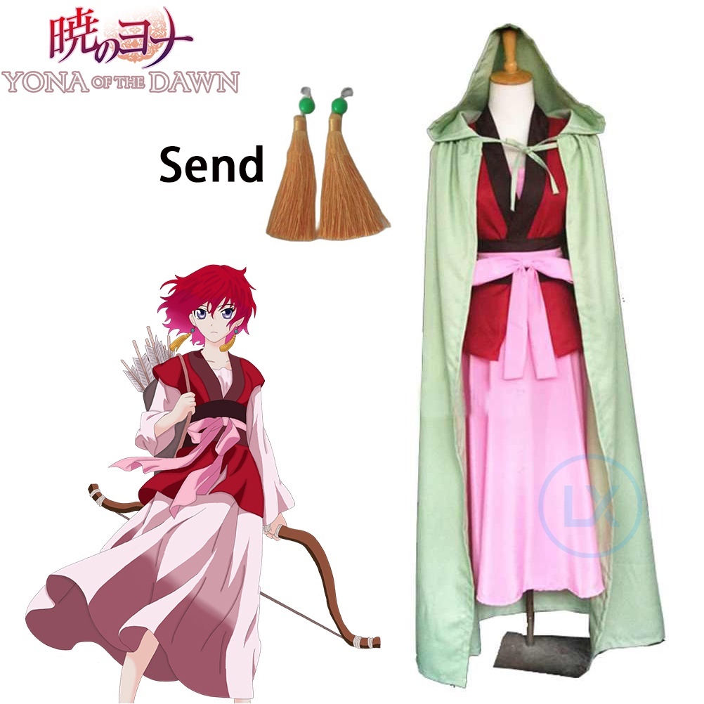 In stock Anime Akatsuki no Yona Princess Yona of the Dawn Princess Dress  Cloak women Cosplay Costume Outfits | Shopee Singapore