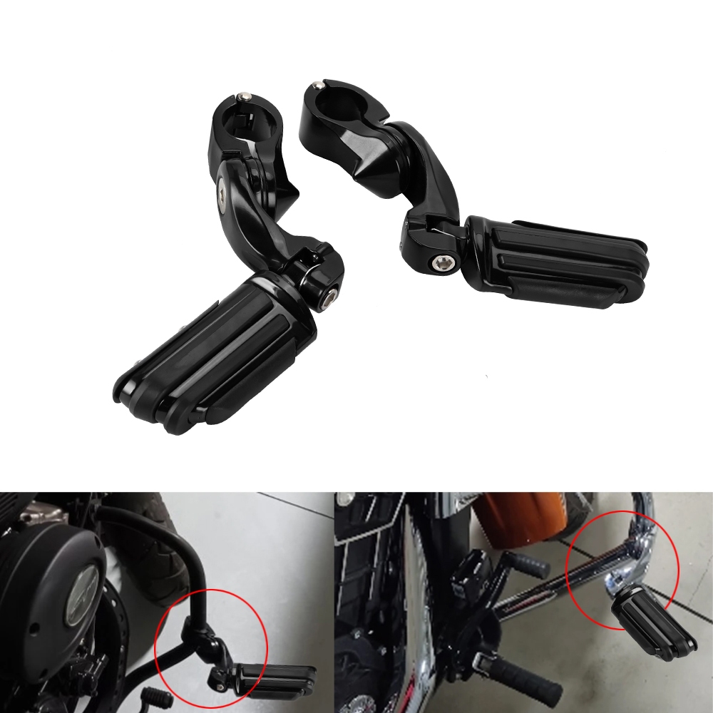 1.25 Hghway Foot Pegs Footrest Ft For Harley Tourng Street Glde Road Kng | eBay