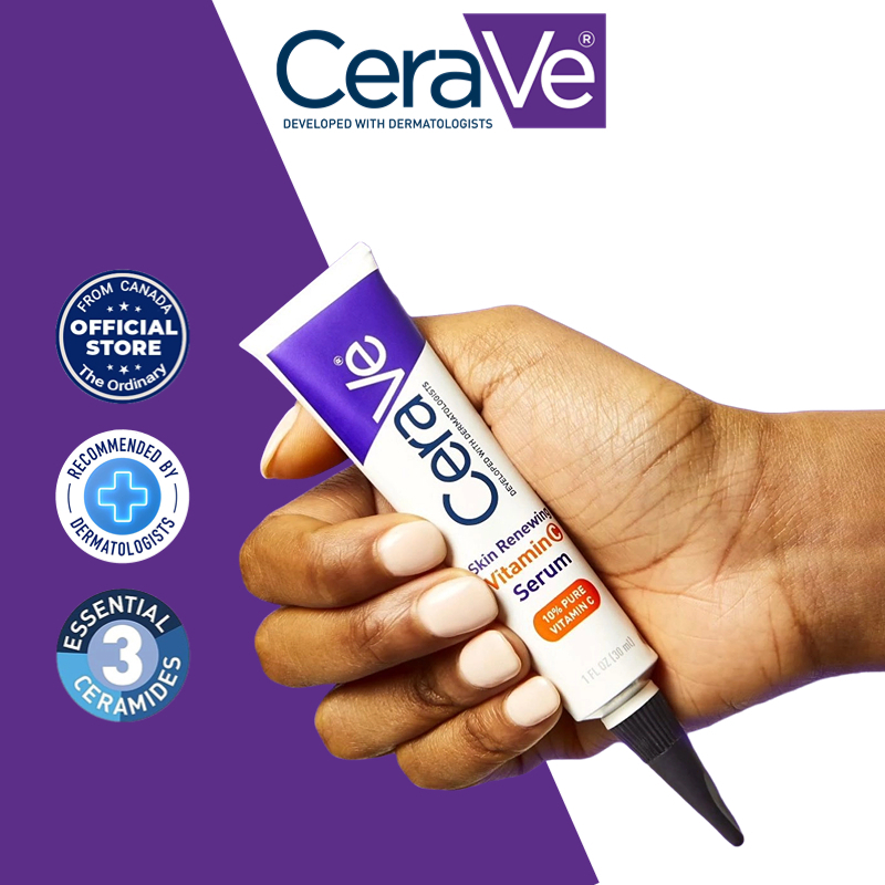 CeraVe Skin Renewing Vitamin C Serum For Face Whitening