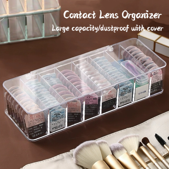 Daily Contact Lens Storage Box High-capacity Transparent Dustproof With ...