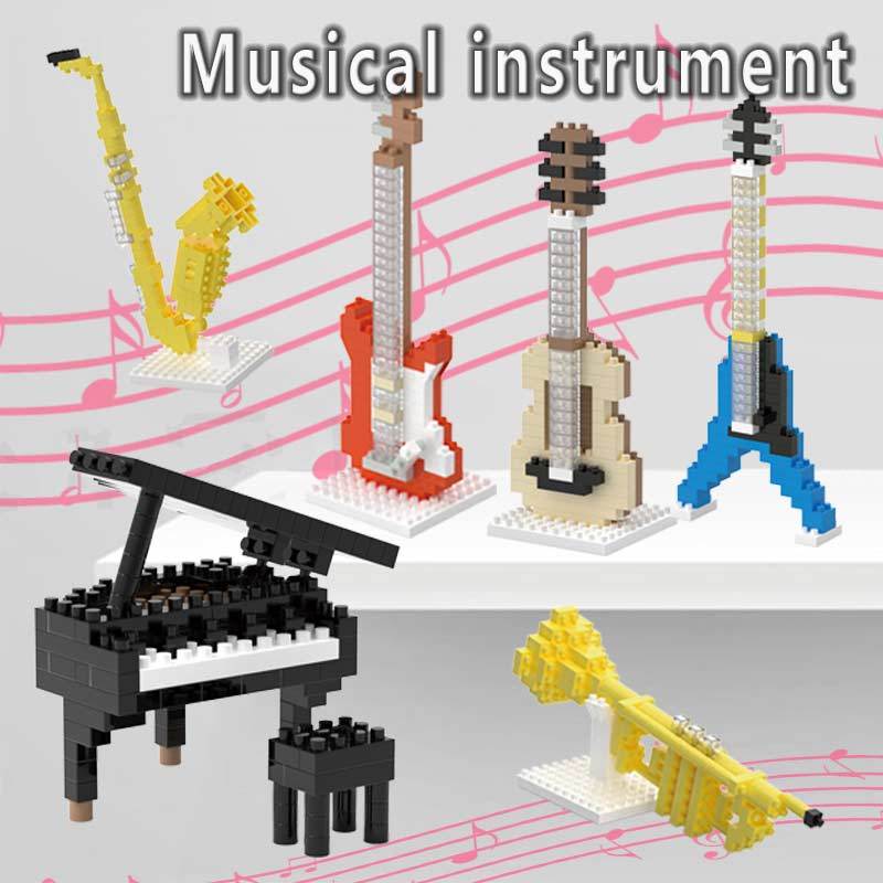 Diy Piano Guitar Building Blocks Girls Birthday Gifts Toys Boys ...