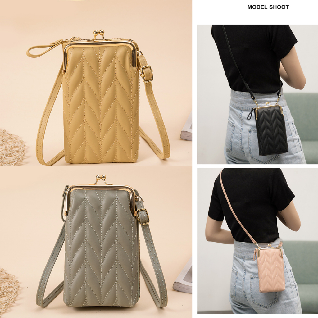 New Mobile Phone Sling Bag Korean Version Multi Functional Crossbody Shoulder Bag Zipper Mini 6416