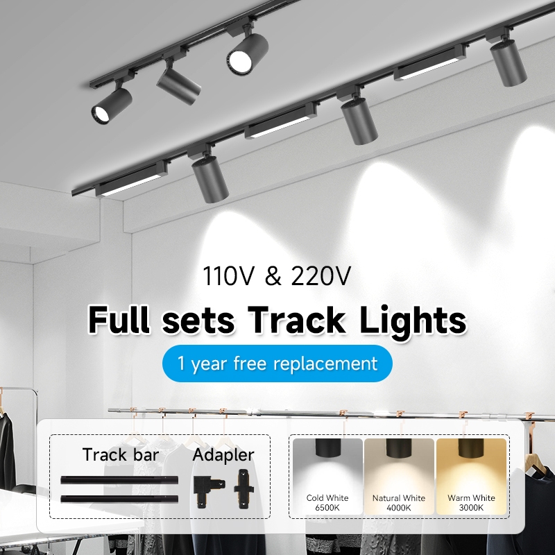 CHUANGYANG Whole Set Led Track Light Lamps 12/20/30/40W Track Lighting ...