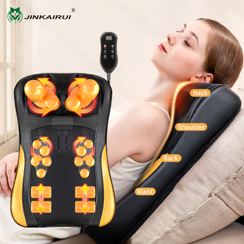 Jinkairui Neck Back Massager Kneading Heating Wasit Massage