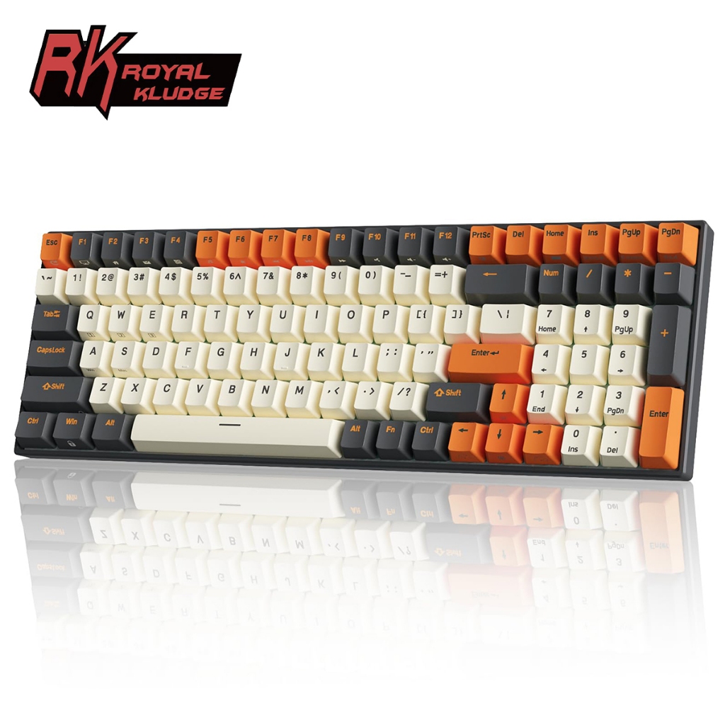 RK ROYAL KLUDGE RK100 Carbon Wireless Hot Swappable Mechanical Keyboard ...