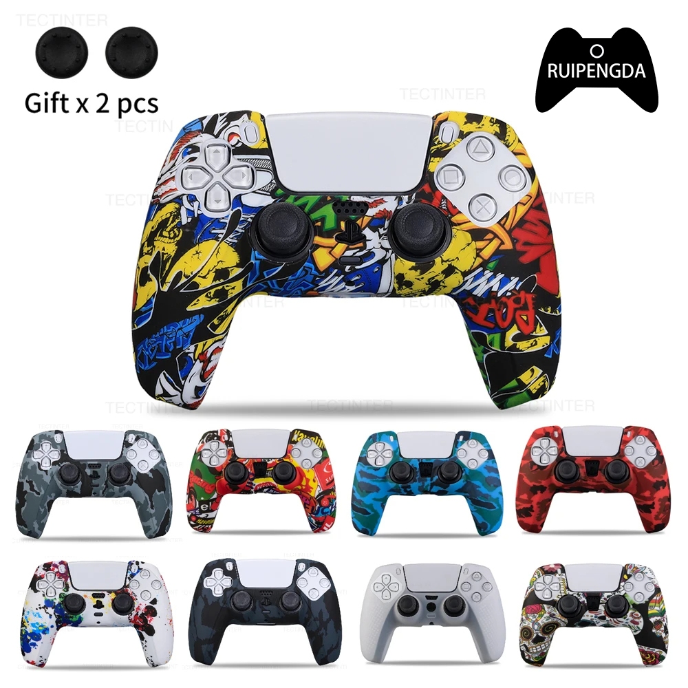 Soft Protective Silicone Case for PS5 Controller Gamepad Cover Thumb ...