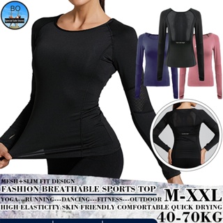 BOSPORT Yoga Long-sleeve Women's Tops Fitness Clothes Sports