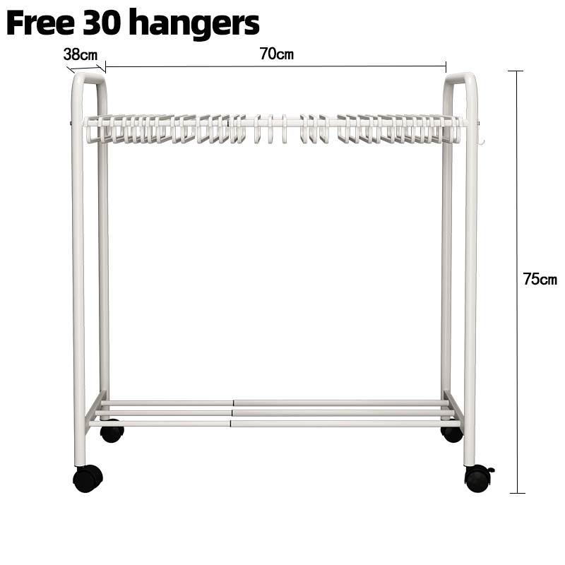 (SG STOCK)Cloth Hanging Rack with Wheels Movable Clothes Organizer ...