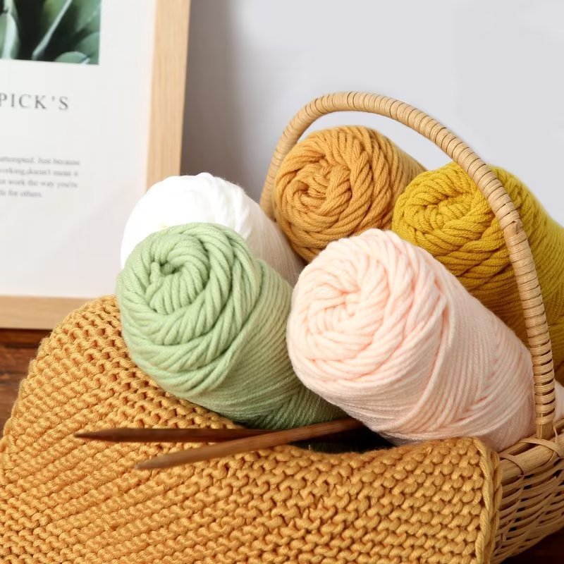 Milk Cotton Yarn Thick Yarn Yarn For Crochet Cotton Yarn For Crochet ...