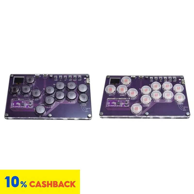 ⭐Fight Stick Arcade Joystick Hot-Swap Encoder Controller Xinput/Dinput ...