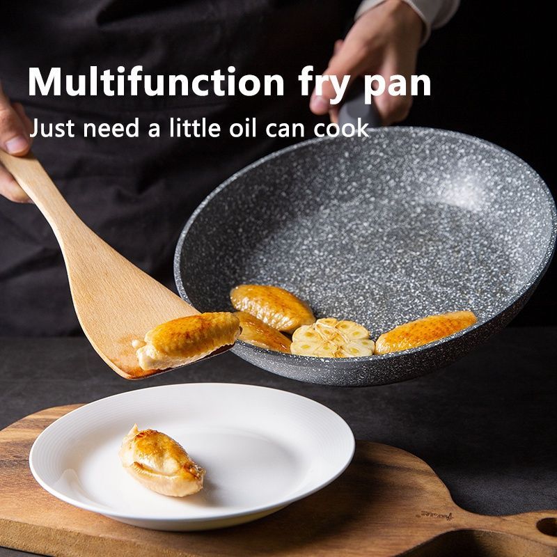 JEETEE Non-Stick Frying Pan with lid 20/24/28cm Lightweight Pan Classic ...