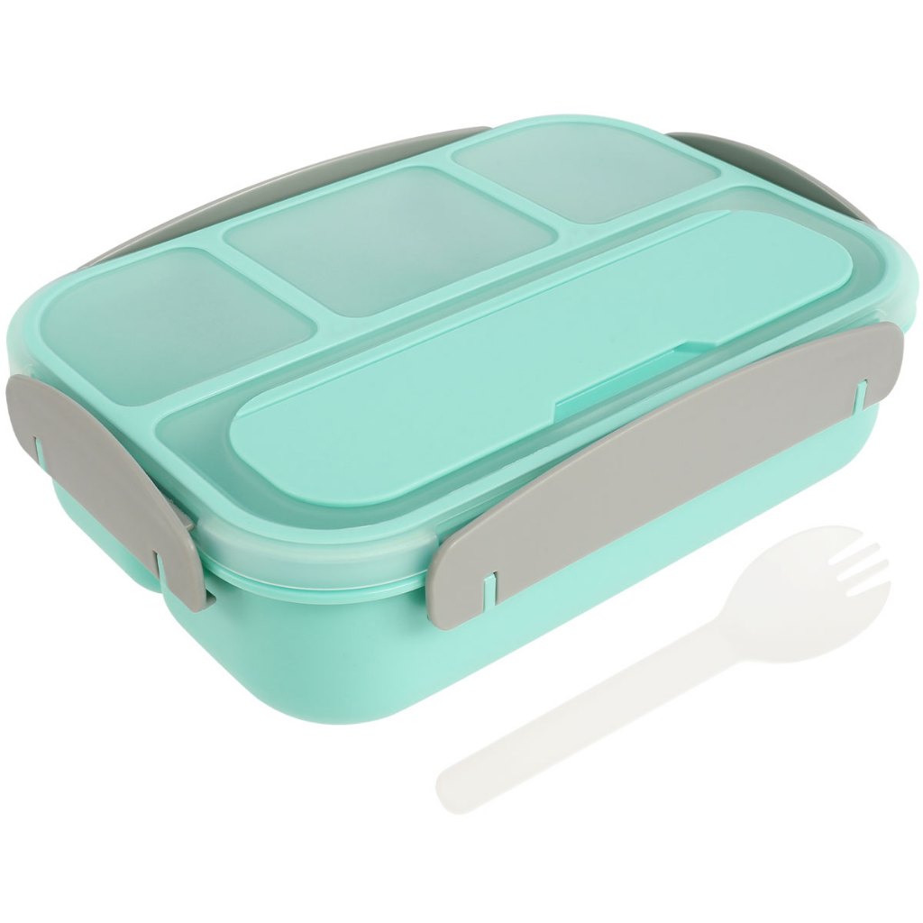 Lunch Box 1300ML 4 Compartments BPA Free Bento Box Sealed Leak-proof ...