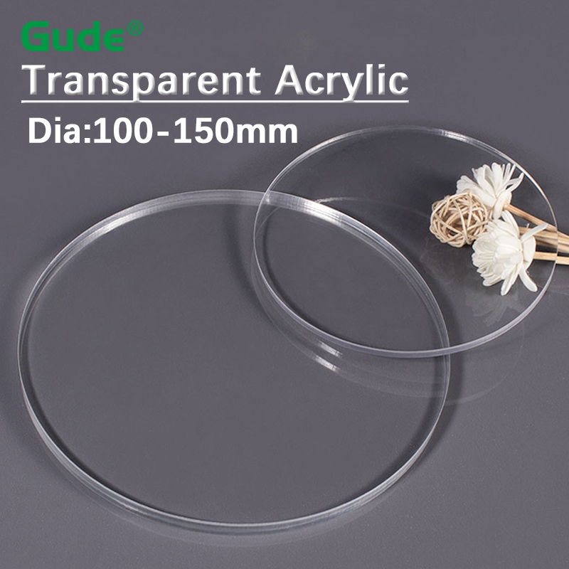 Transparent Acrylic Sheets Perspex Plate Round Disc Clear Board For DIY ...