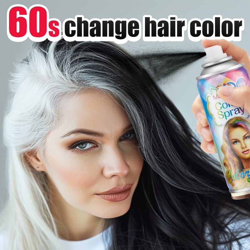 Hair Colour Spray Temporary Hair Dye Permanent Instant Color Spray Grey