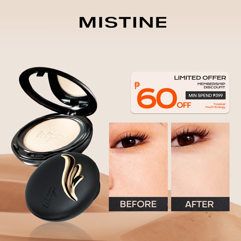 MISTINE Compact Powder Face Pressed Powder with SPF25 PA++ sun