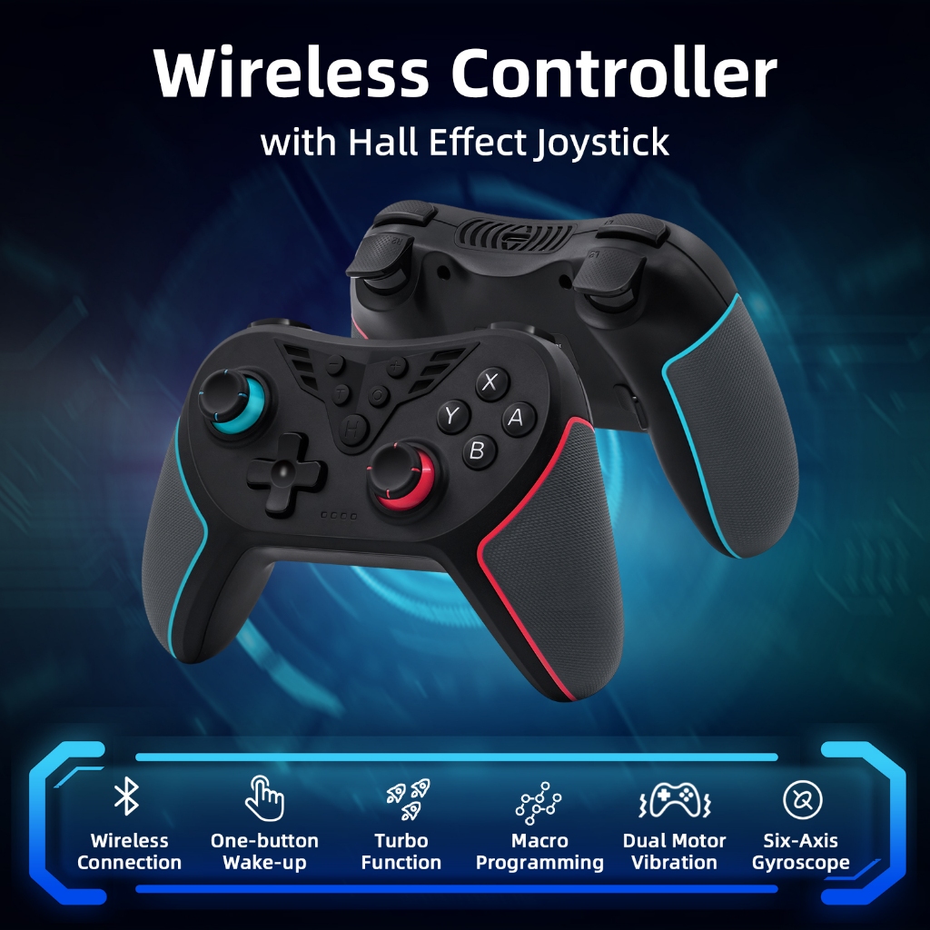 T43 Wireless Controller with Hall Effect Joystick for Nintendo Switch ...