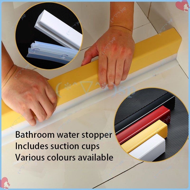 Bathroom water barrier removable toilet threshold water barrier partition installationfree