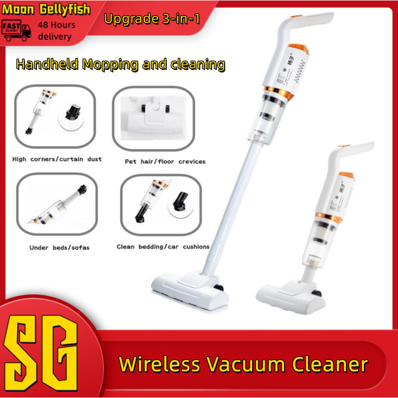 (SG Stock)Moon Gellyfish/ Cordless Handheld Vacuum Cleaner 3in1 Home Handheld Lightweight High