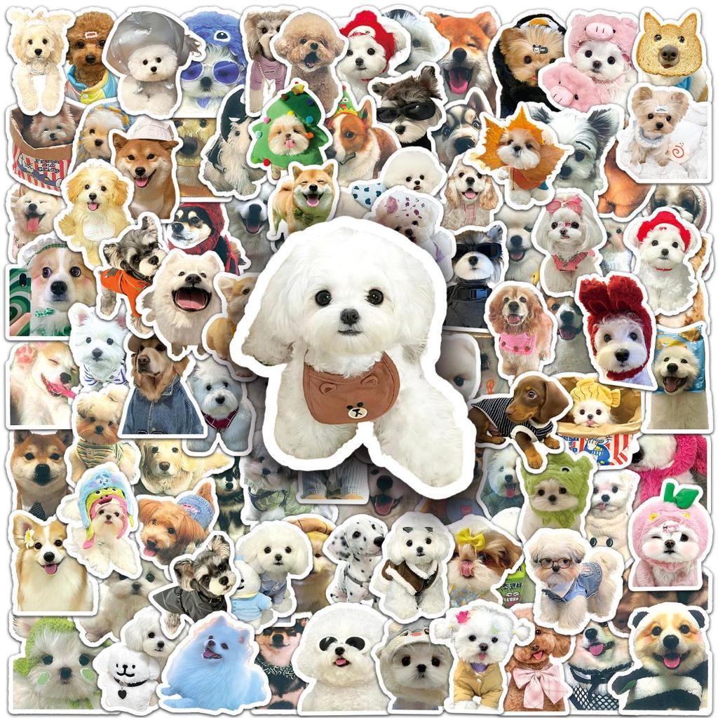 Random 10/100 Piece Funny Dog DIY Creative Waterproof Sticker For ...
