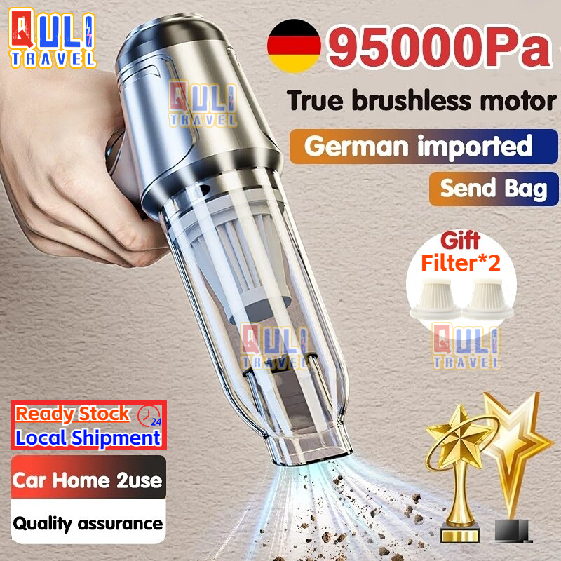 95000Pa Wireless Car Vacuum Cleaner Strong Suction Handheld Auto Vacuum ...