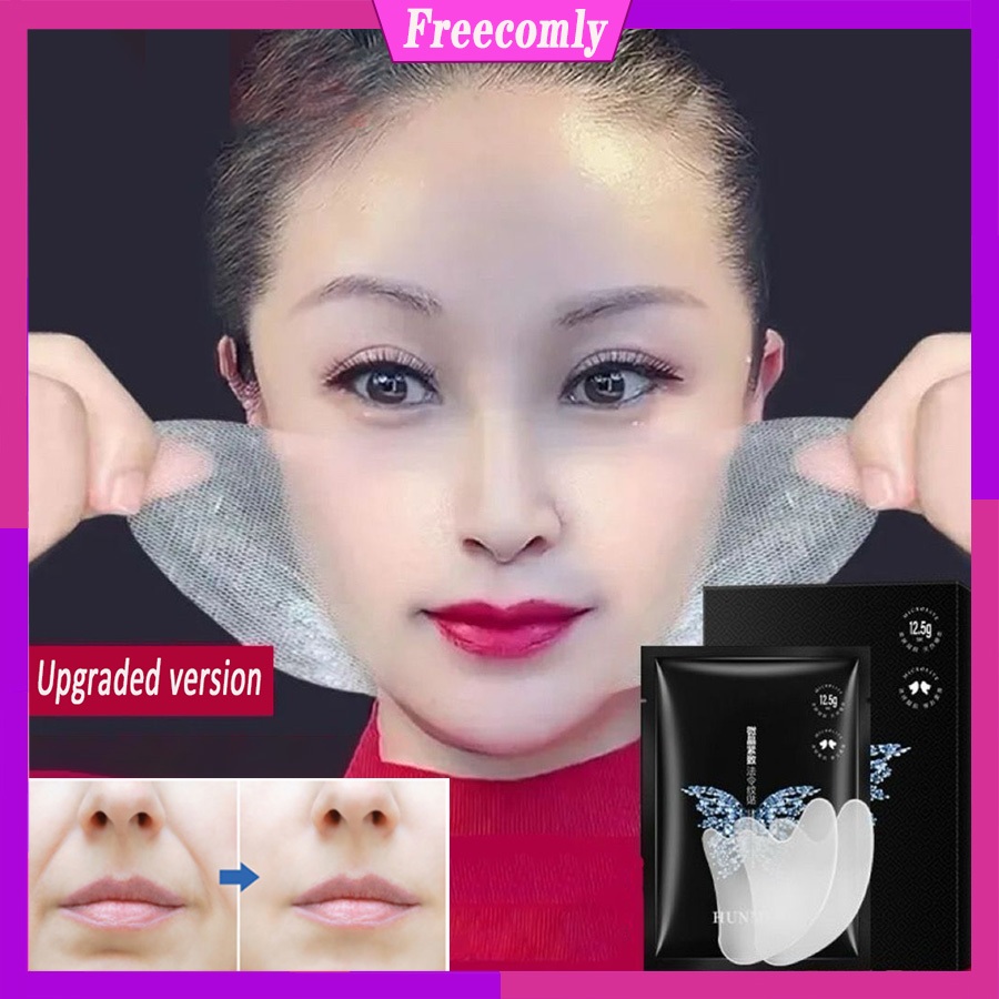 10Pcs Nasolabial Folds Mask Fades Wrinkles Forehead Sticker Lifting