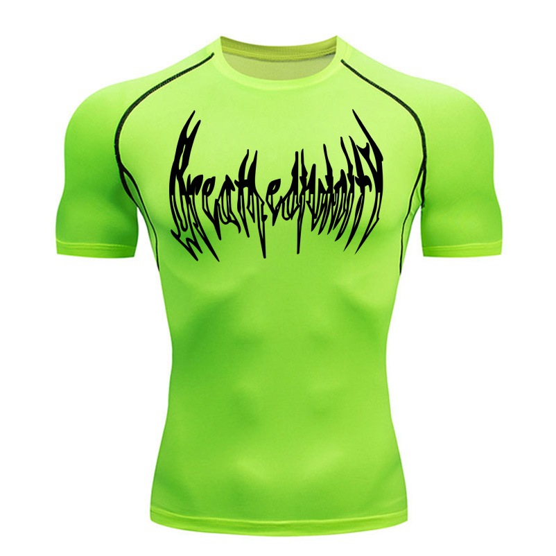Breathedivinity Compression Short Sleeve Shirt Black Men's Gym T