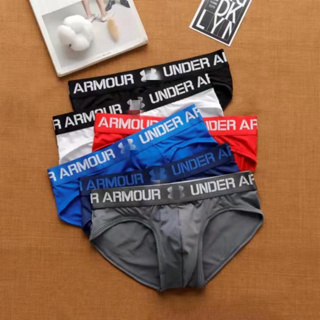 Men's ice silk brief ultra-thin silky underwear men translucent mid waist  briefs