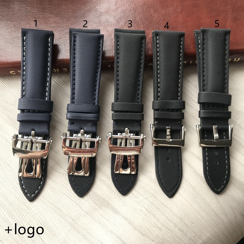 Substitute Original Baopo 50 Xun Blancpain 505000Fiber Nylon 5100 Genuine Leather Waterproof Watch Strap Butterfly Buckle 23mm Shopee Singapore