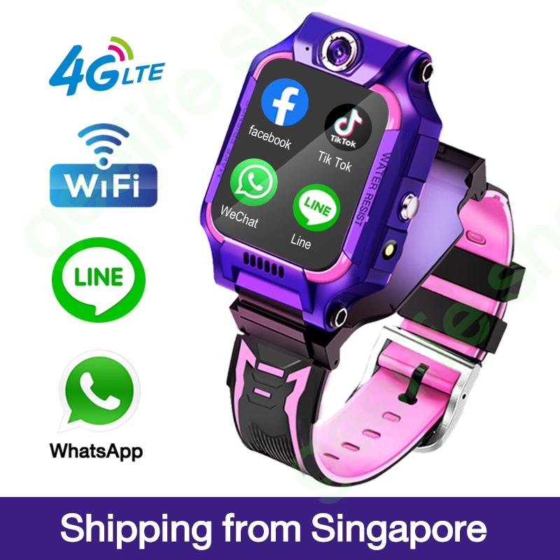 4G Smart Kids Watch WIFI SIM Watch 2024 New Kids Smart Watch Phone 4G Whats app Video Call GPS Tracker SOS Call Face Shopee Singapore