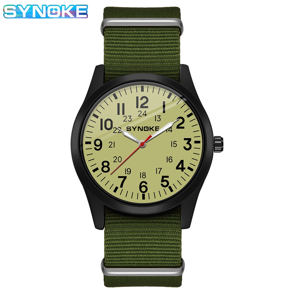 SYNOKE Men s Fashionable Sports Nylon Strap Quartz Watch Shopee Singapore