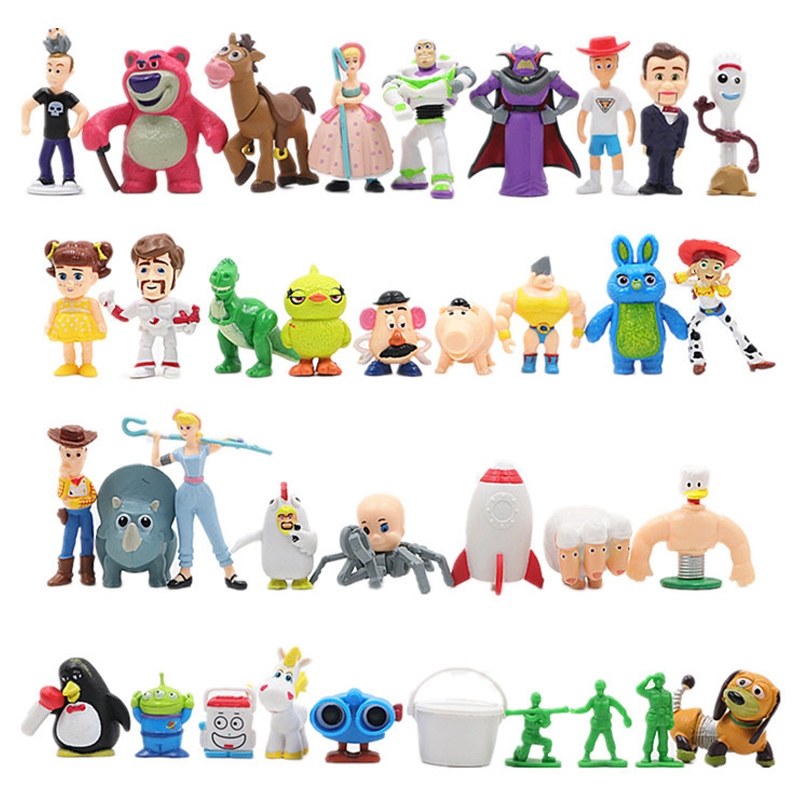 36Pcs/Set 3-5cm Toy Story Figure Woody Jessie Forky Lotso Bo Peep Rex ...