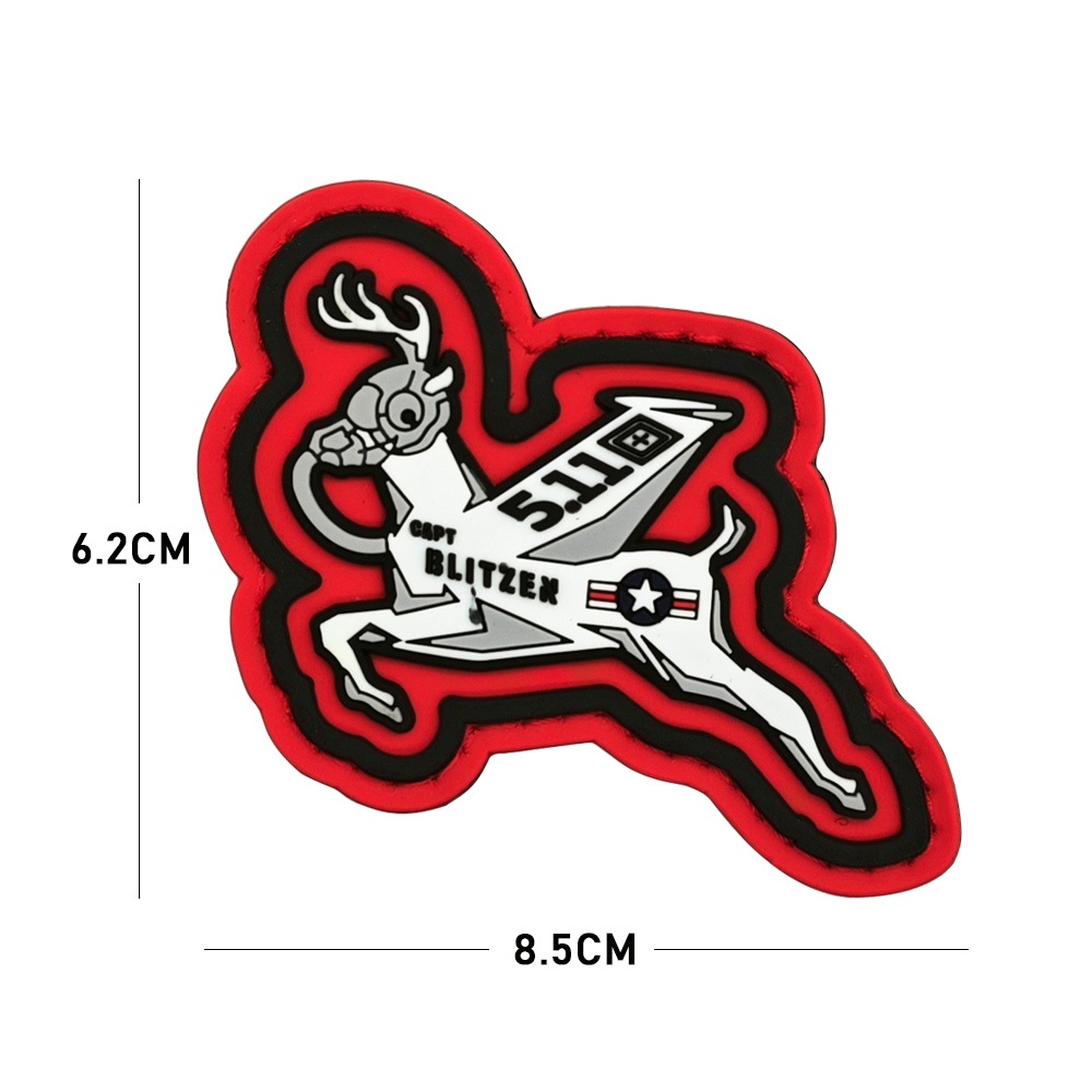 Tactical 5.11 Soft Rubber PVC Patch Silicone Label Lucky Cat