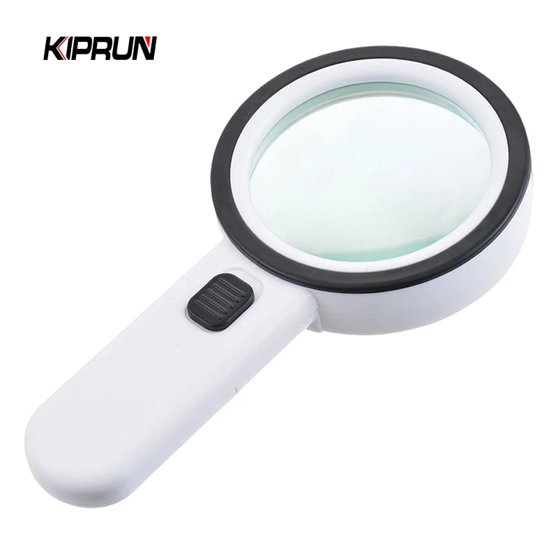 KIPRUN Magnifying Glass with Light, 30X Handheld Large Magnifying Glass