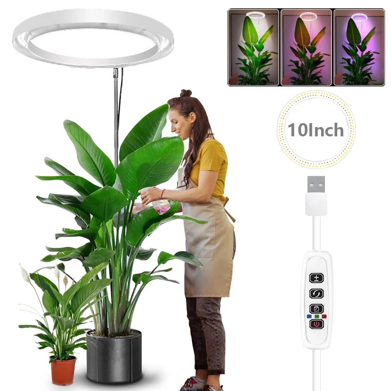 10" Grow Light Full Spectrum Red Blue LED Plant Light for Indoor Plant ...