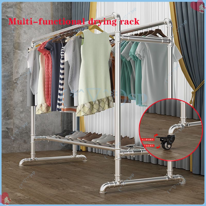 outdoor rack drying rack Galvanized Steel Pipe Clothes Hanger Simple ...