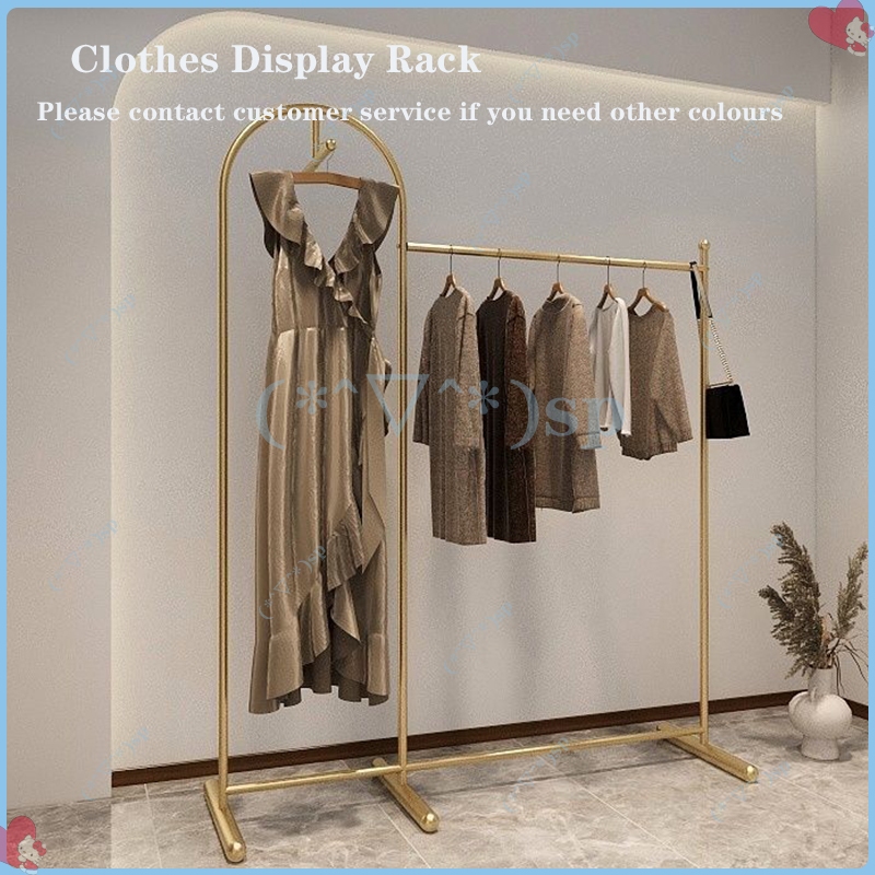 Creative Golden clothing rack clothing store display rack floor-style ...