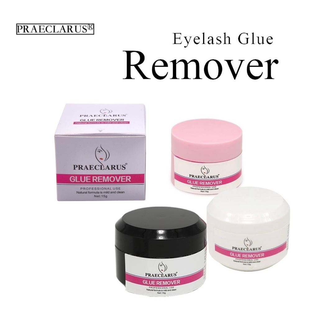 PRAECLARUS Eyelash Glue Remover Cream 15g Professional Eyelash Glue Gel ...