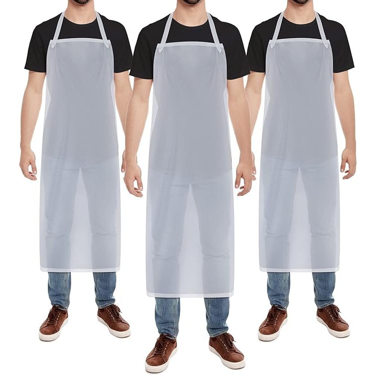 Heavy Duty Transparent PVC Waterproof Aprons Unisex Clear Plastic ...