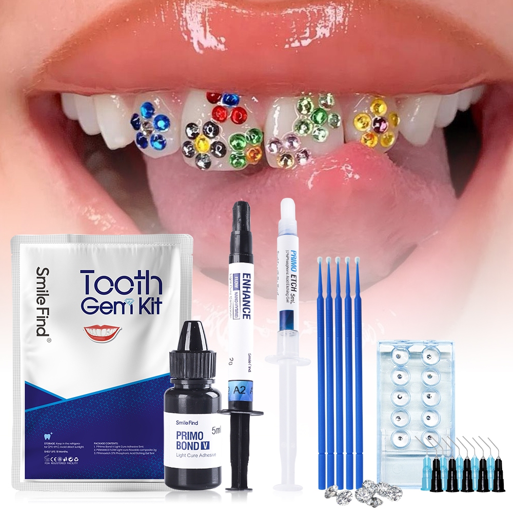 DIY Tooth Gem Kit Jewelry Crystal Teeth Decorations Bonding Agent